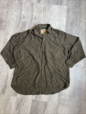 Vintage 90s Protest brand 100% Silk men's button up shirt